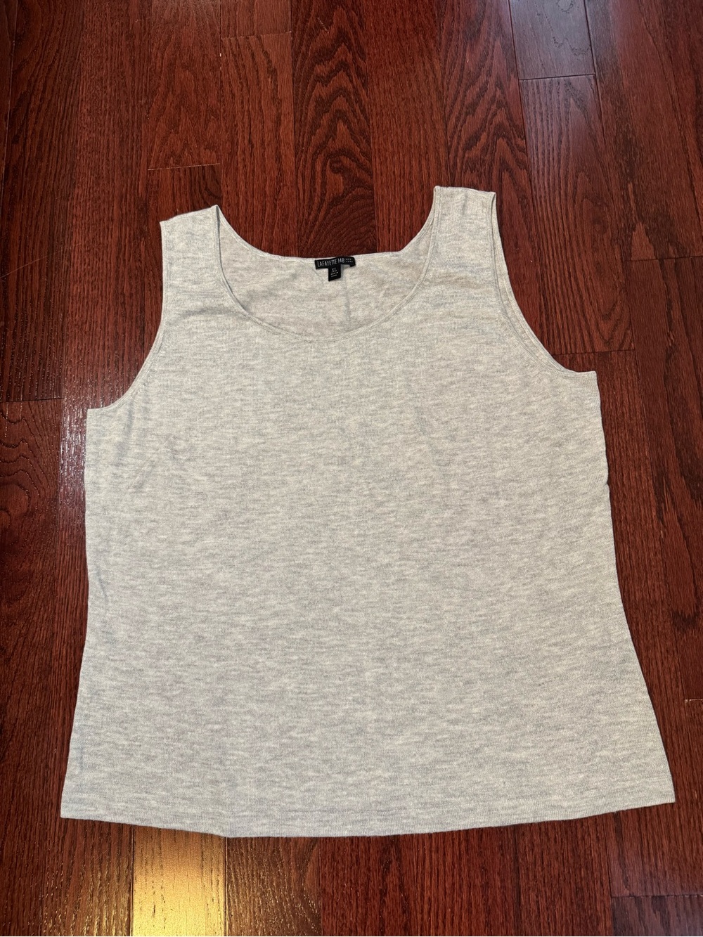 Lafayette 148 New York Light Gray Scoop Neck Tank